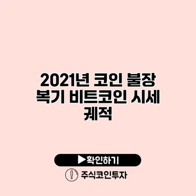 2021년 코인 불장 복기 비트코인 시세 궤적