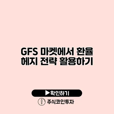 GFS 마켓에서 환율 헤지 전략 활용하기