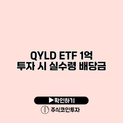 QYLD ETF 1억 투자 시 실수령 배당금