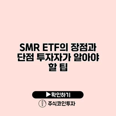 SMR ETF의 장점과 단점 투자자가 알아야 할 팁