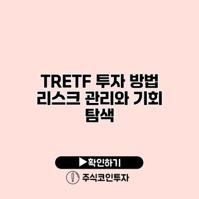 TRETF 투자 방법 리스크 관리와 기회 탐색