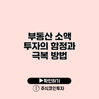 부동산 소액 투자의 함정과 극복 방법