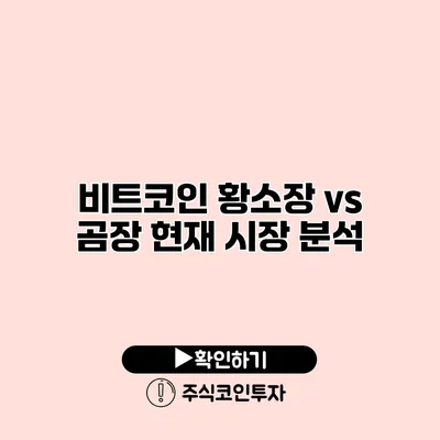 비트코인 황소장 vs 곰장 현재 시장 분석