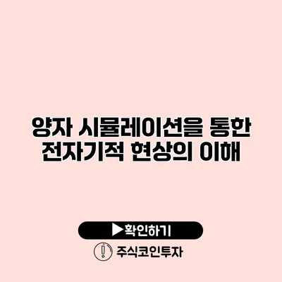 양자 시뮬레이션을 통한 전자기적 현상의 이해