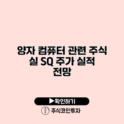 양자 컴퓨터 관련 주식 실 SQ 주가 실적 전망