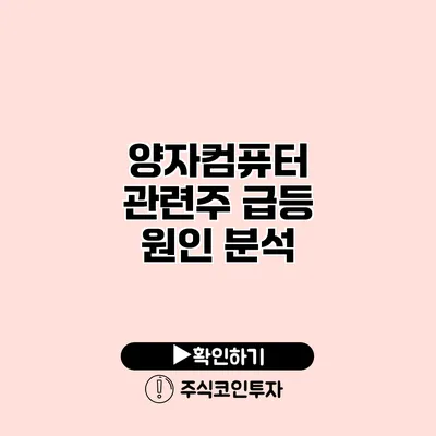 양자컴퓨터 관련주 급등 원인 분석