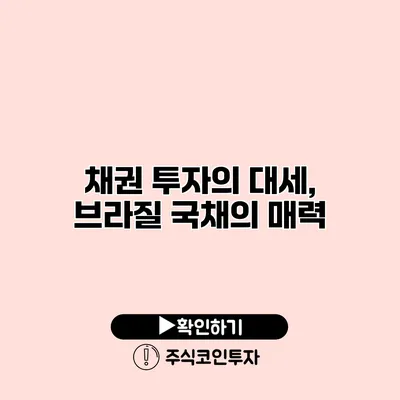 채권 투자의 대세, 브라질 국채의 매력